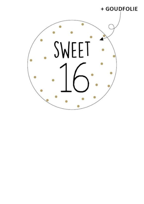 10  x Sticker Sweet 16