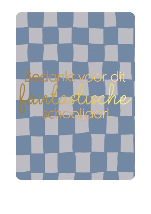 Cadeaukaartje Bedankt voor dit fantastische schooljaar! - Blauw