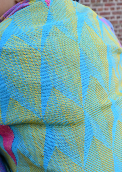 Ringsling Yaro Kite Duo Yellow Blue Pink Wool