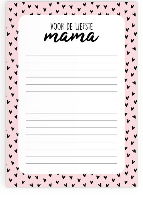 Notitieblok Voor de liefste mama