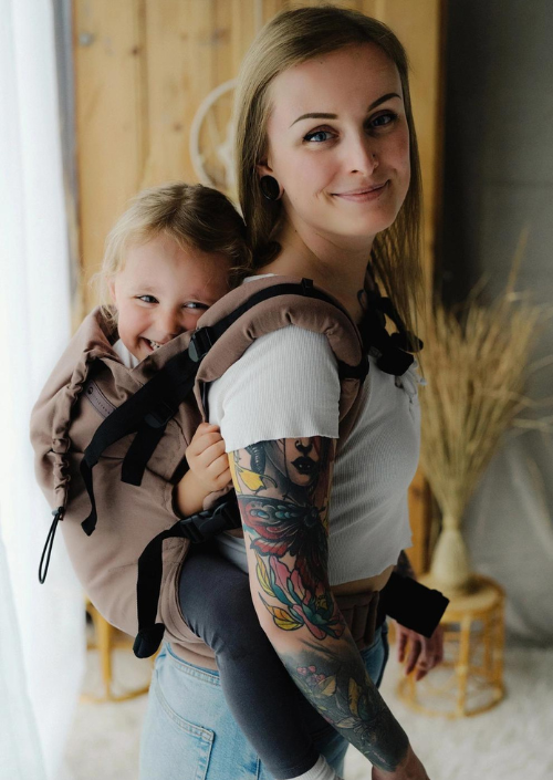 Little Frog XL Toddler Carrier Linen Mocha