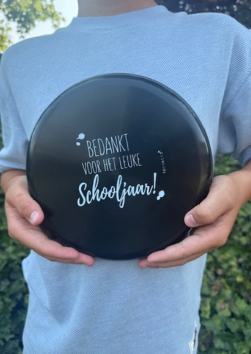 Frisbee Bedankt voor het leuke schooljaar