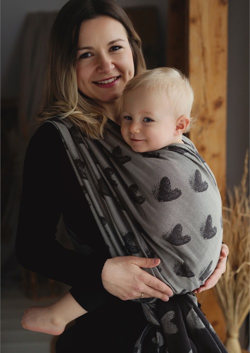 Little Frog Cosy Love geweven draagdoek met zachte jacquardstructuur