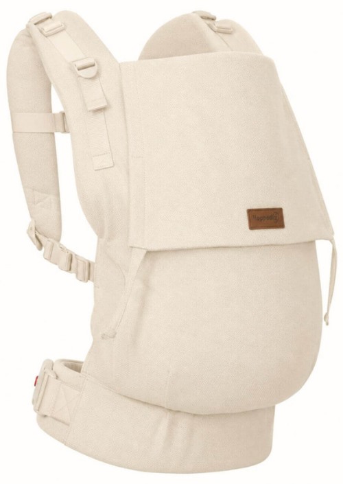 Hoppediz Buckle Toddler Carrier Vanilla ergonomische full-buckle draagzak in zachte crèmekleur voor peuters en kleuters