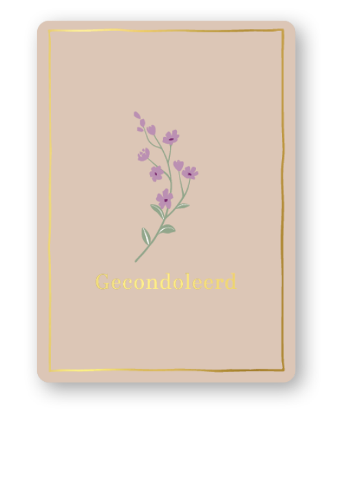 Cadeaukaartje Gecondoleerd