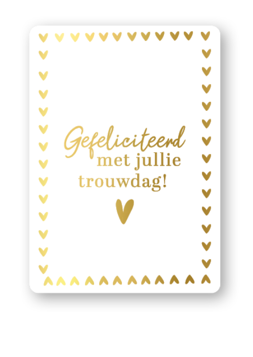 Cadeaukaartje Gefeliciteerd Met Jullie Trouwdag!